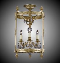American Brass & Crystal LTFM2213-A-01G-PI - Three Light Semi-Flush Mount